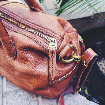 Vintage Brown Leather Handbag