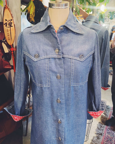 Vintage Chambray Shirt Dress