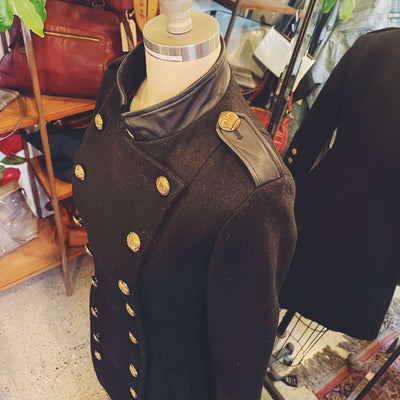 Vintage Cashmere and Leather Coat