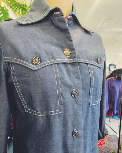 Vintage Chambray Shirt Dress