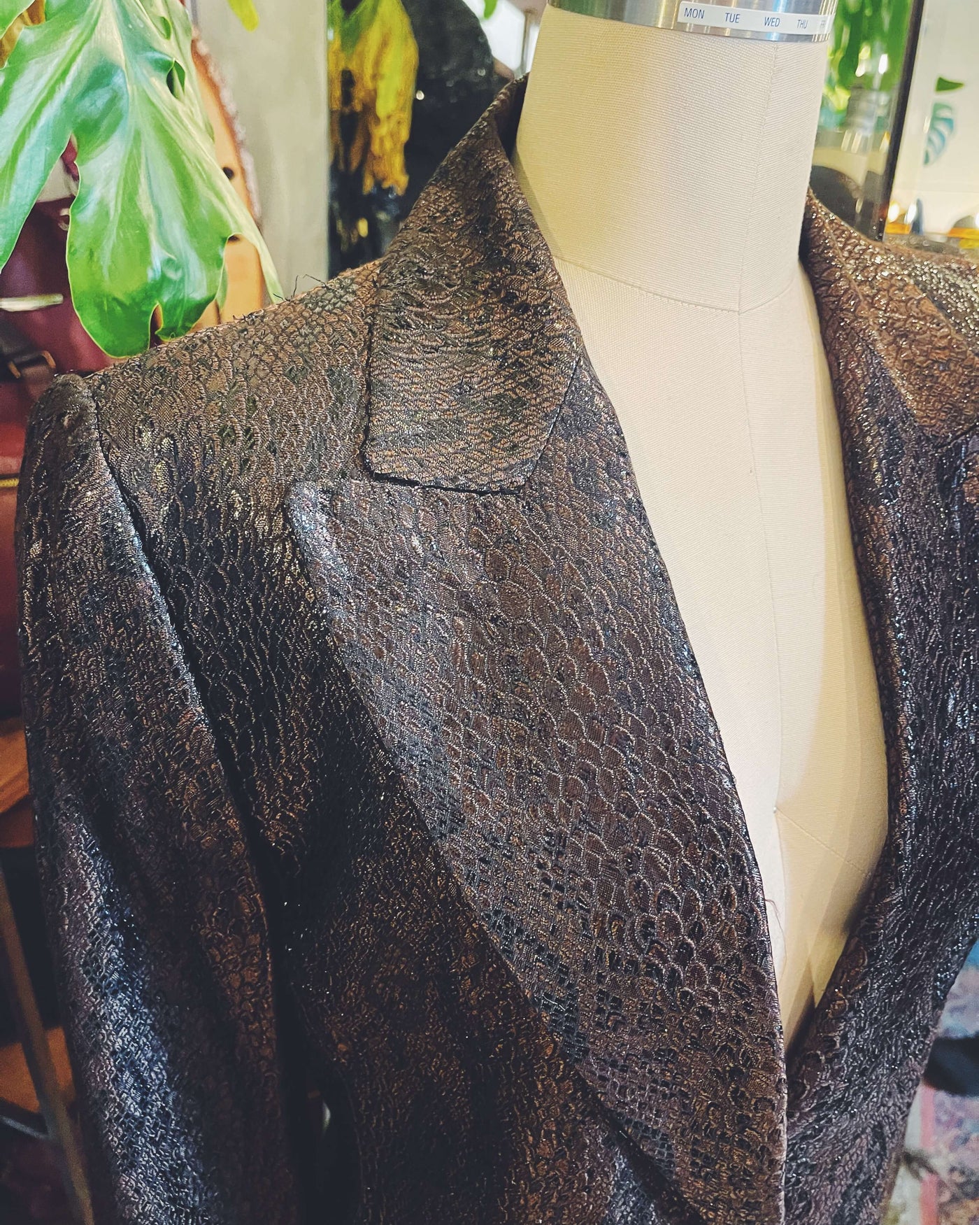 Vintage Metallic Snakeskin Jacket