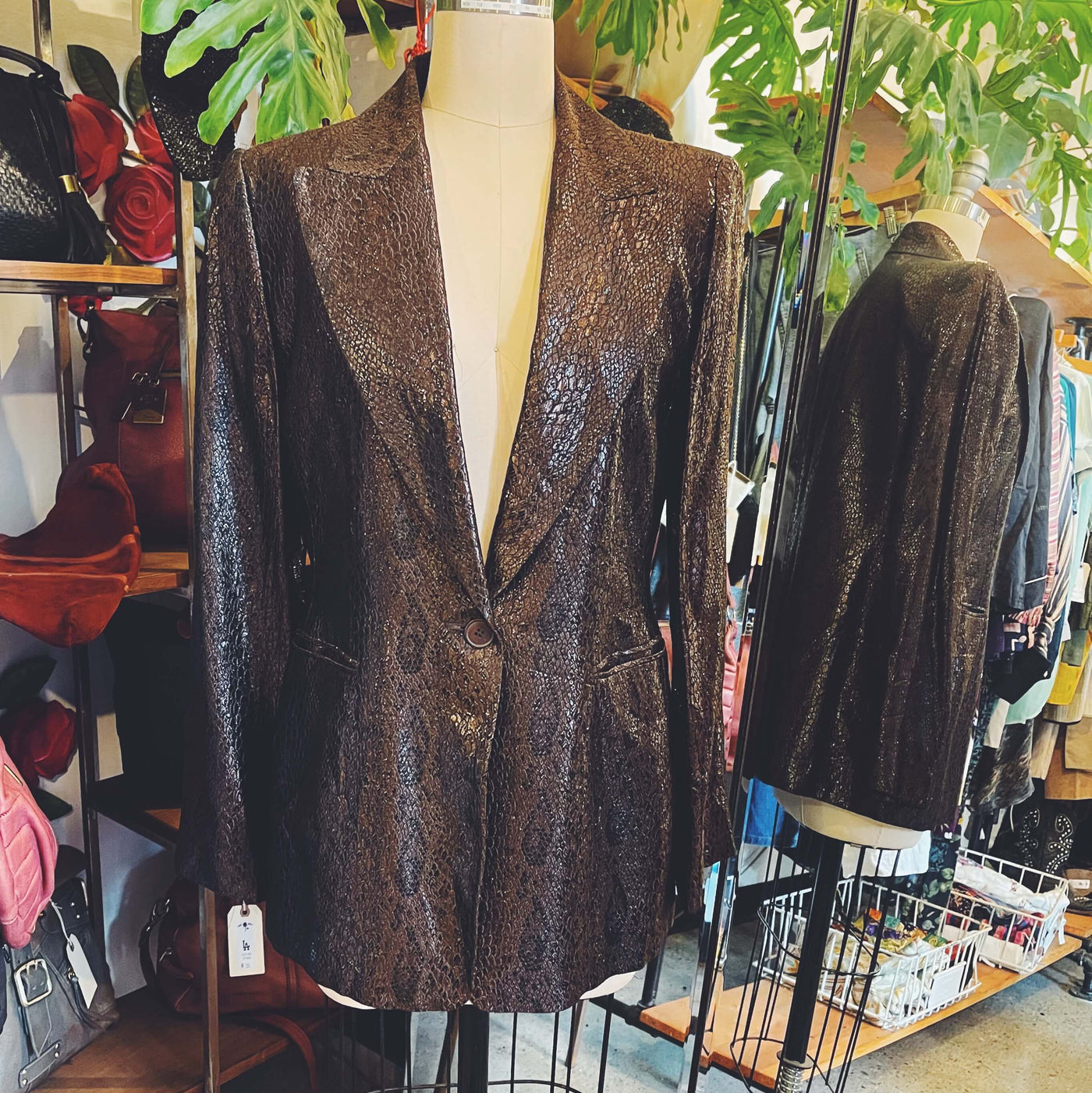 Vintage Metallic Snakeskin Jacket