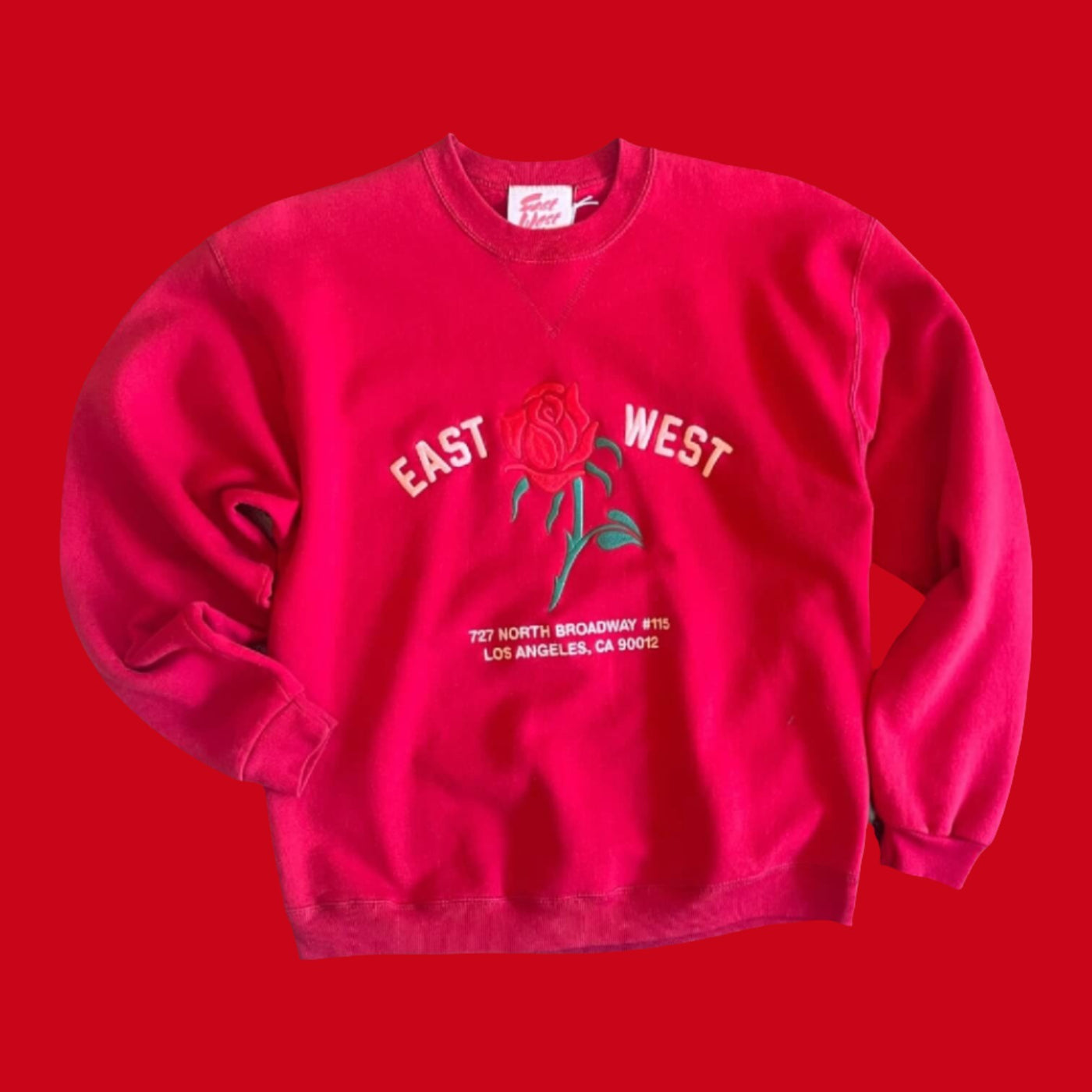 East West Rose Sweatshirt #8.18 Red M