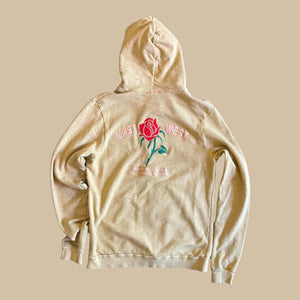 Vintage Sweatshirt Hoodie.  Embroidered with Rose and reads “East West 727 N. Broadway #115, Los Angeles, CA 90012”