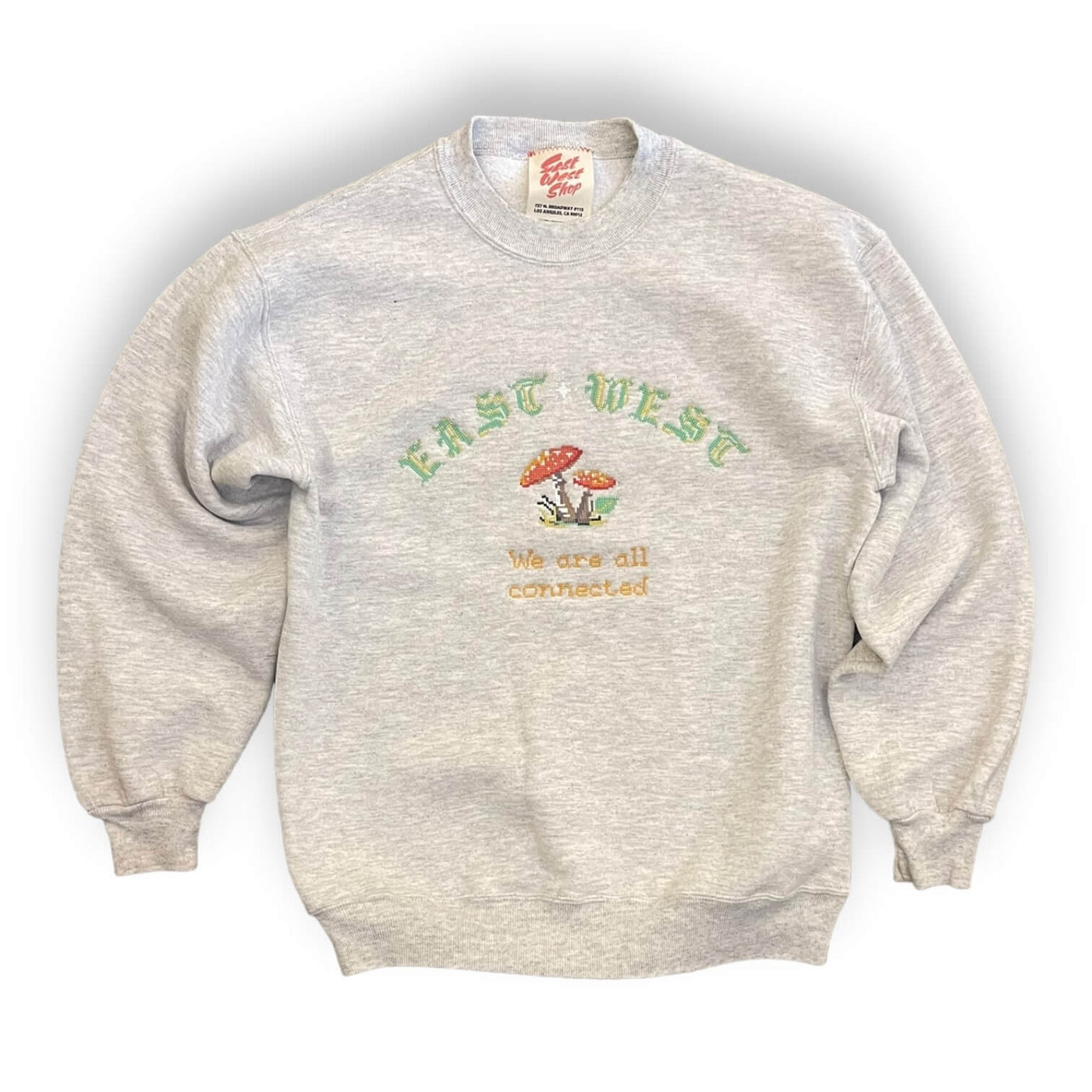 We Are All Connected Mushroom Sweatshirt #4.8 - Heather Grey M