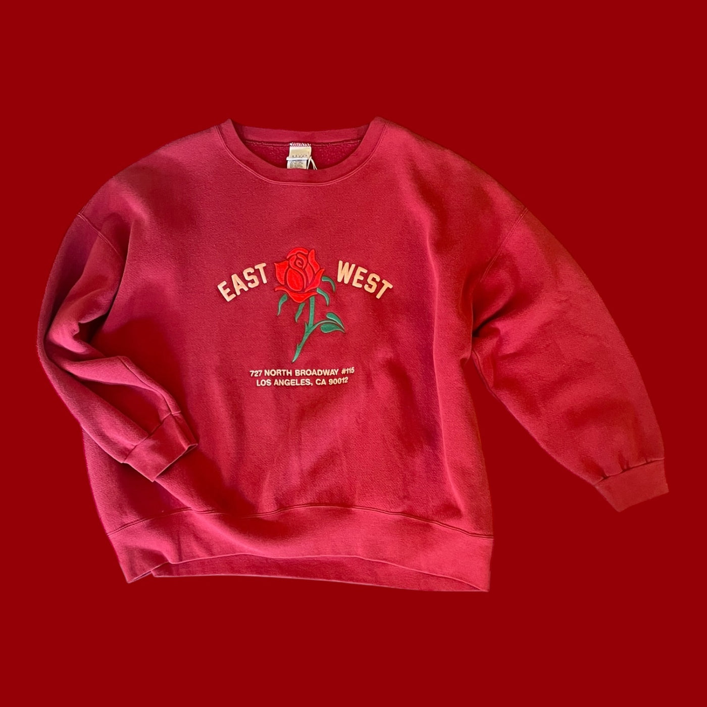 East West Rose Sweatshirt #9.6 Burgundy 3XL