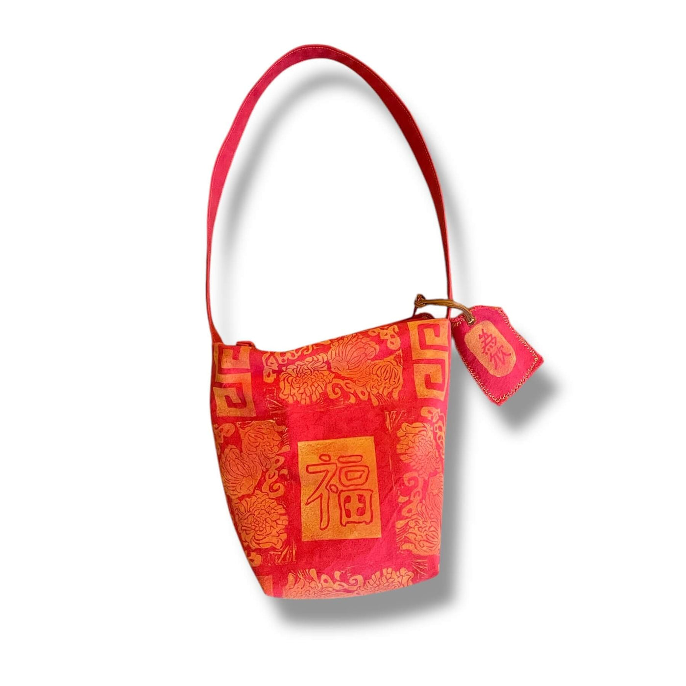 Crescent Stamps Fook Flowers Tote Bag